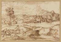 K VII 007
          <br/>
          Landschap met schaapherders en kudde
          <br/>
          <em>Campagnola, Domenico (1482/1500-1564) - omgeving van</em>